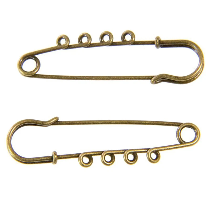 Broche épingle à nourrice oeillets création bijoux 64mm ( 5 Pièces )