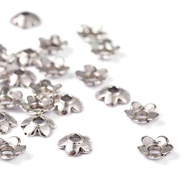 Calottes ornement perle Minifleurs (50 pièces)