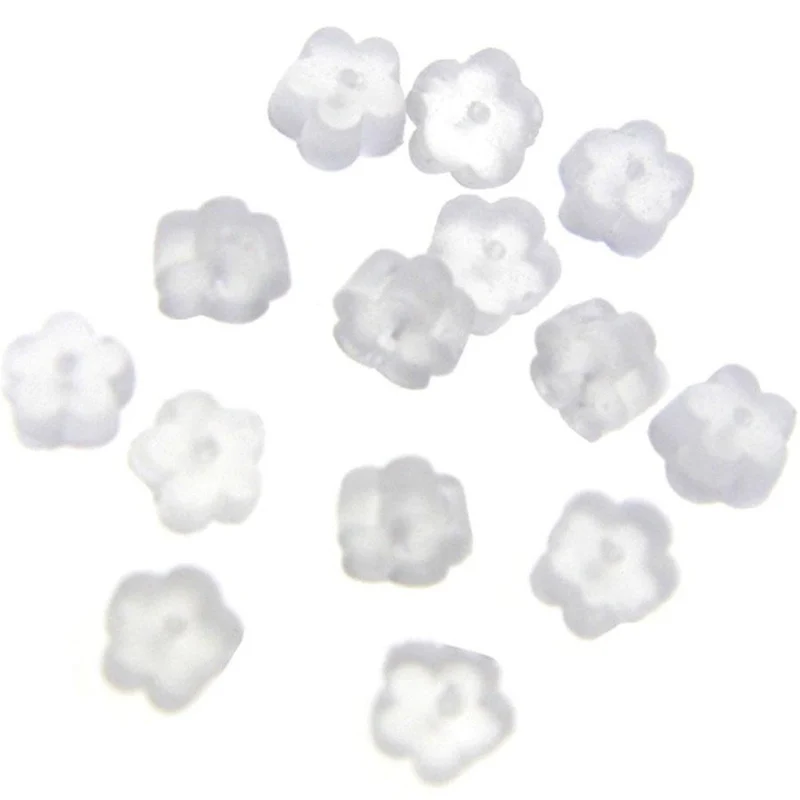 Fermoir boucle d'oreille embout plastique Fleur (50 pièces)