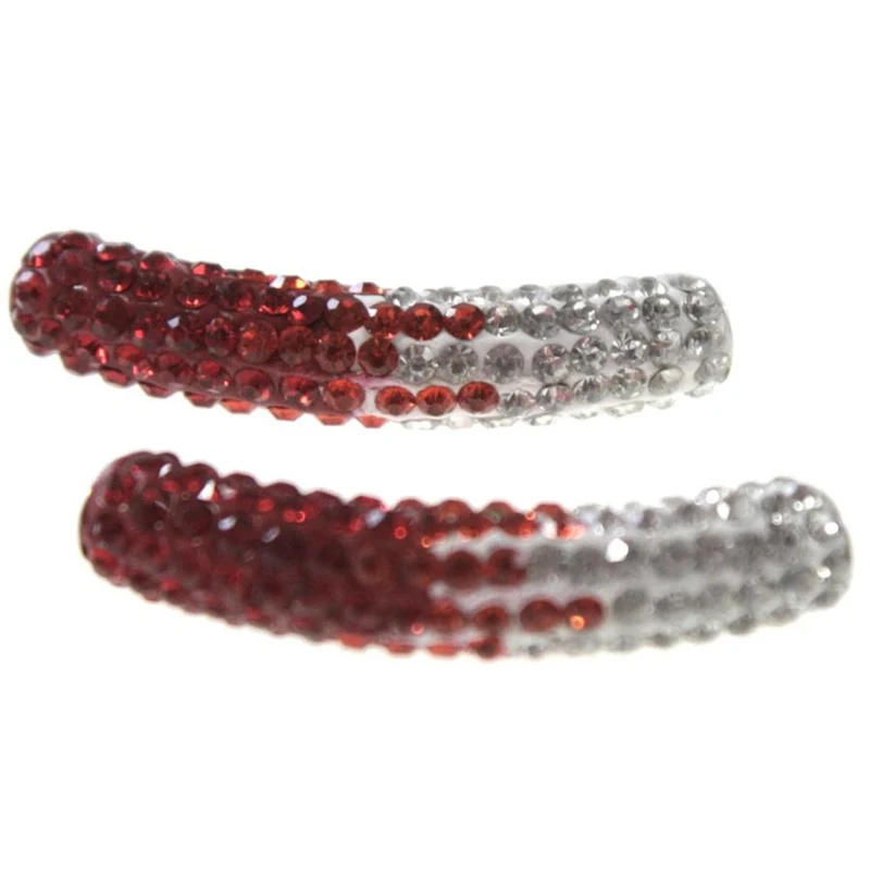 Perles shamballa tubes bicolores dégradées 50 mm (1 pièce)