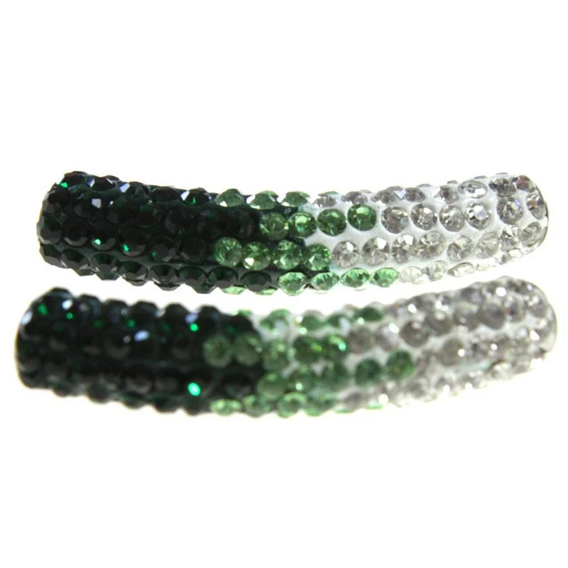 Perles shamballa tubes bicolores dégradées 50 mm (1 pièce)