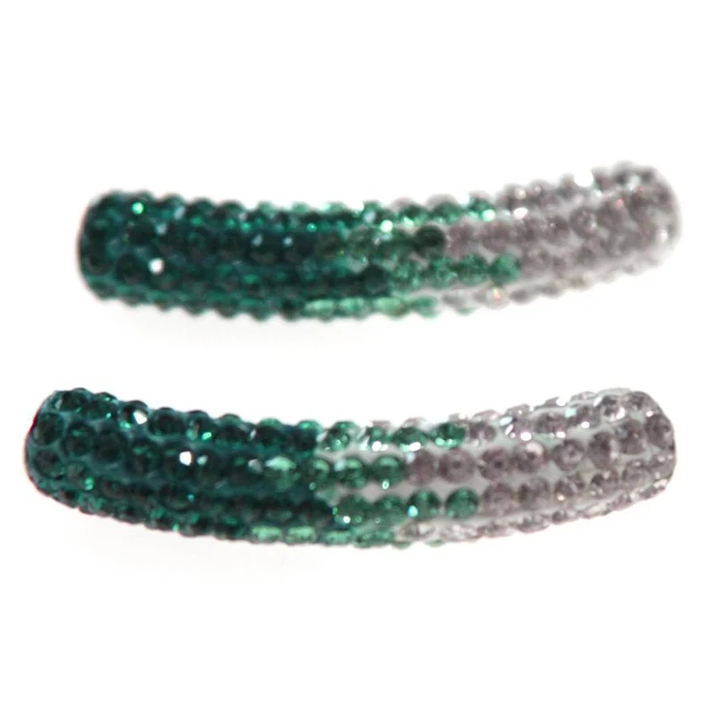 Perles shamballa tubes bicolores dégradées 50 mm (1 pièce)