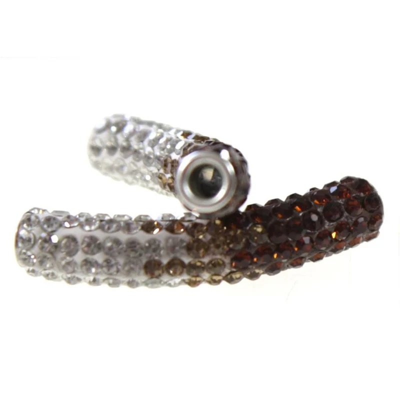 Perles shamballa tubes bicolores dégradées 50 mm (1 pièce)