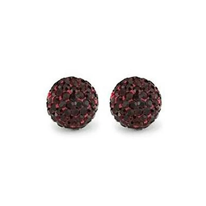 Perles shamballa rondes à strass cristal 12 mm (5 pièces)