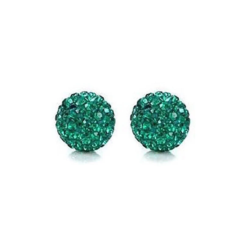 Perles shamballa rondes à strass cristal 12 mm (5 pièces)