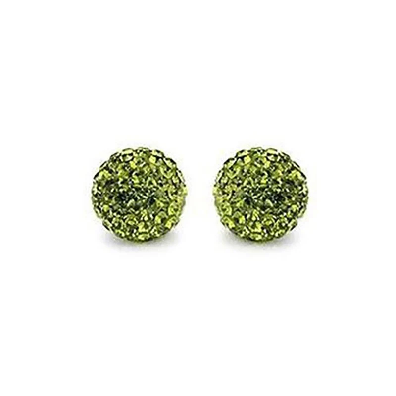 Perles shamballa rondes à strass cristal 12 mm (5 pièces)