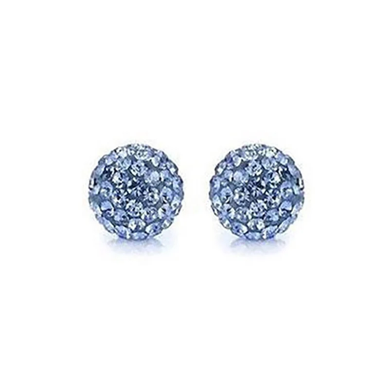 Perles shamballa rondes à strass cristal 12 mm (5 pièces)