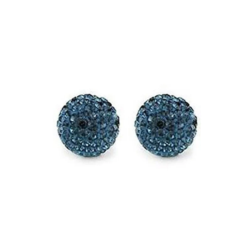 Perles shamballa rondes à strass cristal 12 mm (5 pièces)