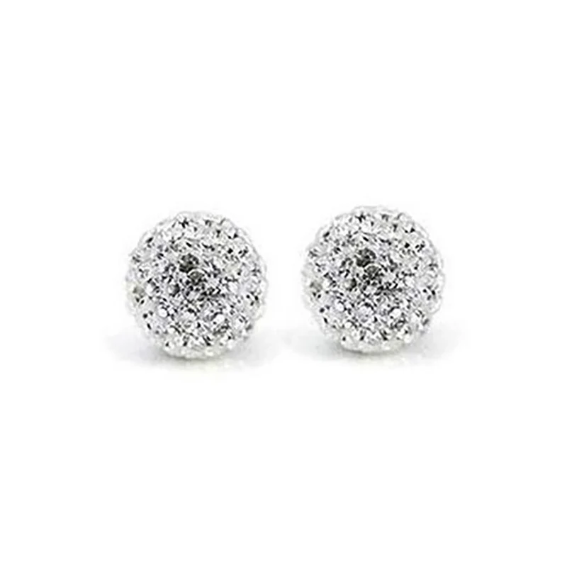 Perles shamballa rondes à strass cristal 12 mm (5 pièces)