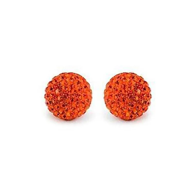 Perles shamballa rondes à strass cristal 12 mm (5 pièces)