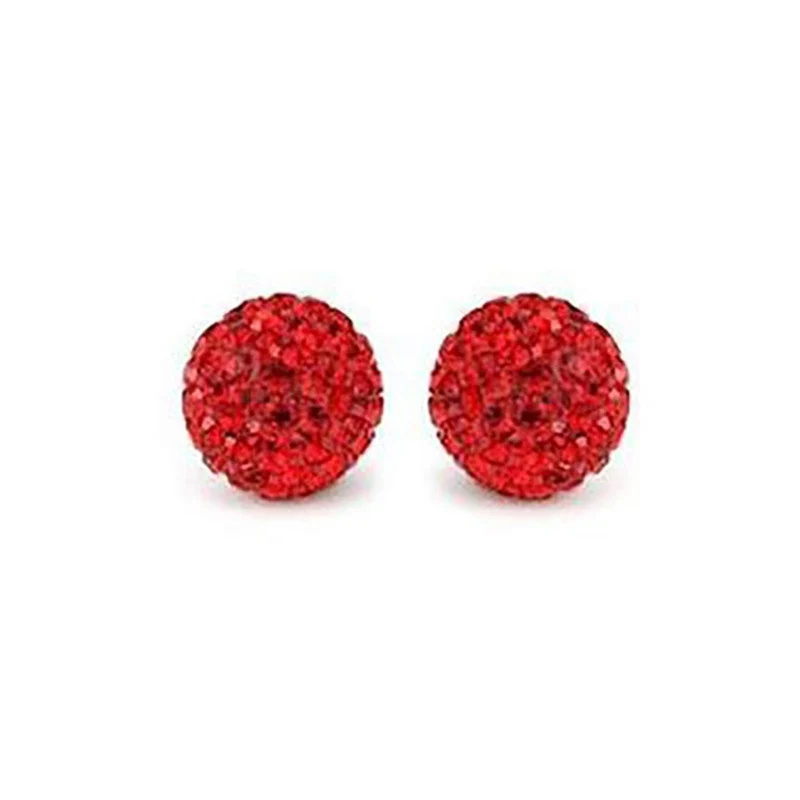 Perles shamballa rondes à strass cristal 12 mm (5 pièces)