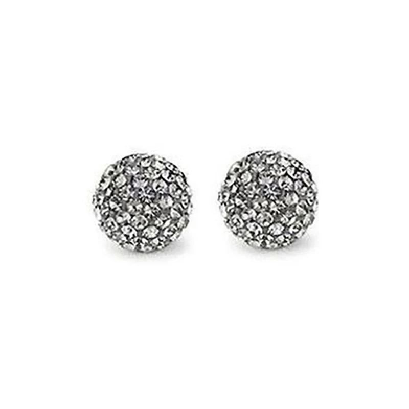Perles shamballa rondes à strass cristal 12 mm (5 pièces)