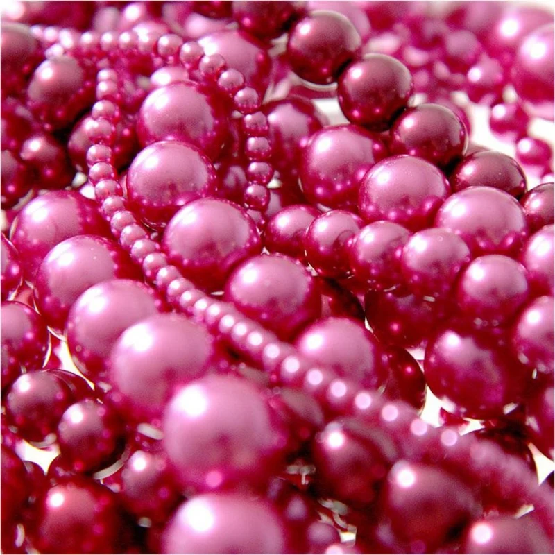 Perles nacrées 14 mm en verre de Bohême couleurs vives lot de 10