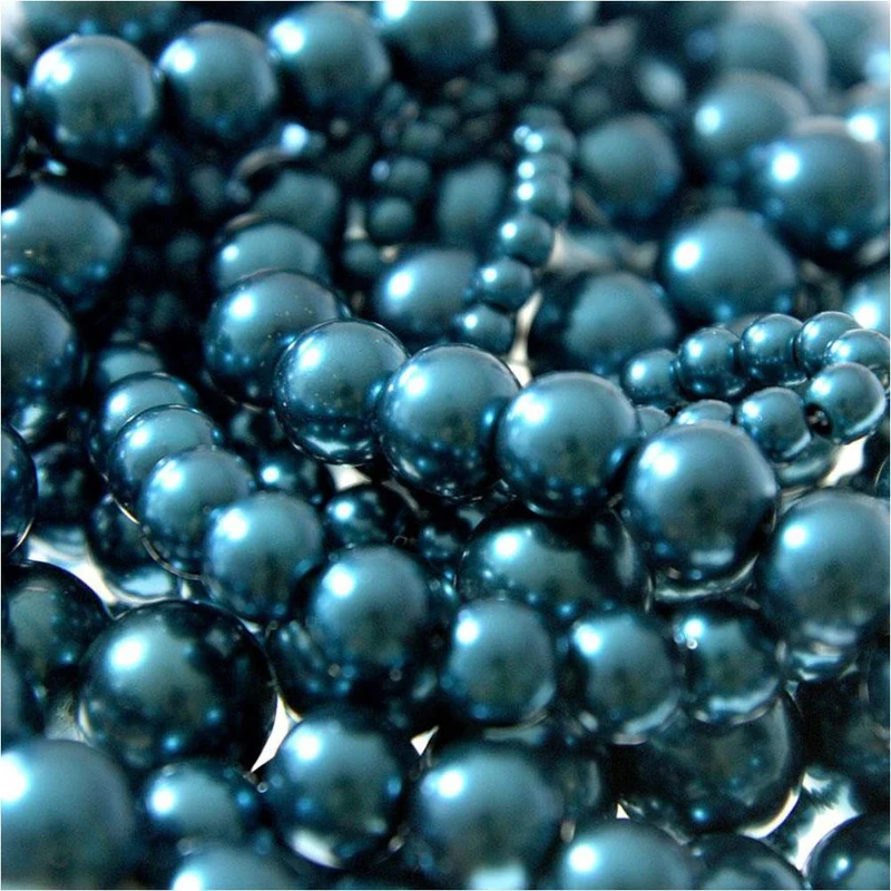 Perles nacrées 14 mm en verre de Bohême couleurs vives lot de 10