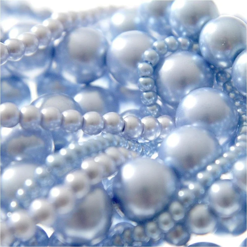 Perles nacrées 12 mm en verre de Bohême couleurs pastel lot de 10