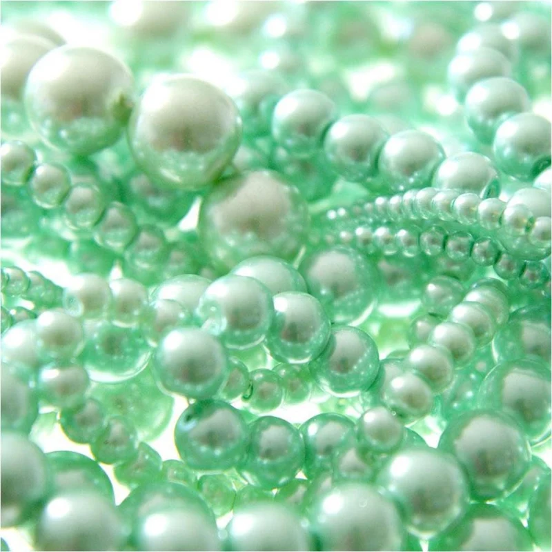 Perles nacrées 10 mm en verre de Bohême couleurs pastel lot de 20