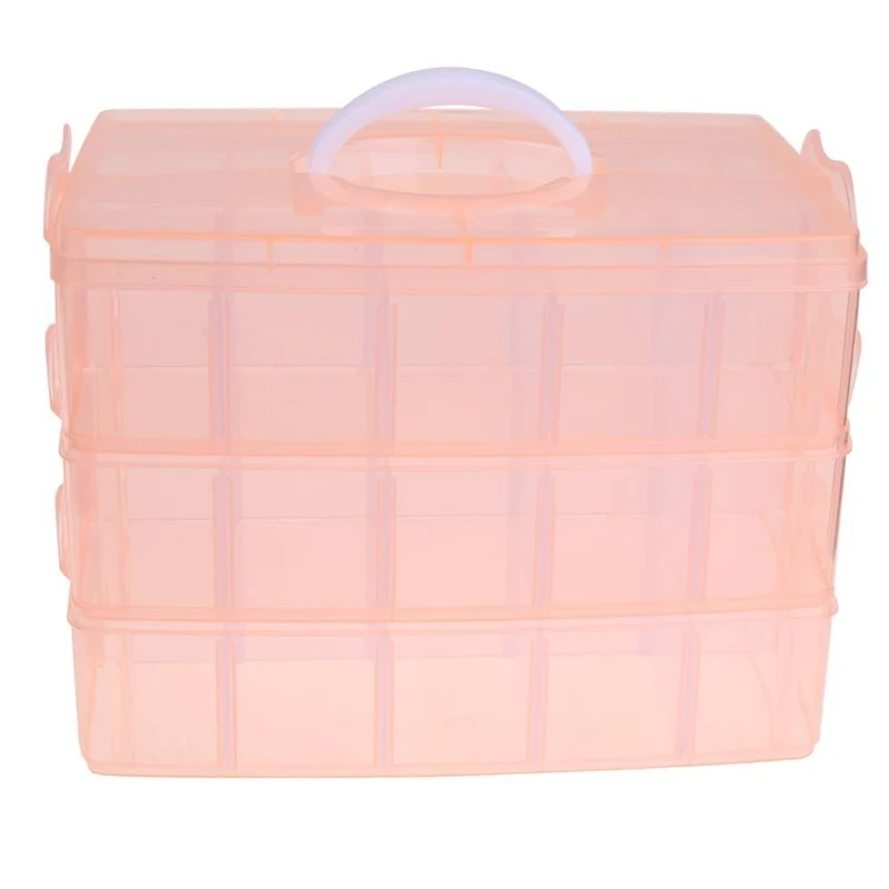 Boite de rangement plastique bijoux apprêts 30 compartiments