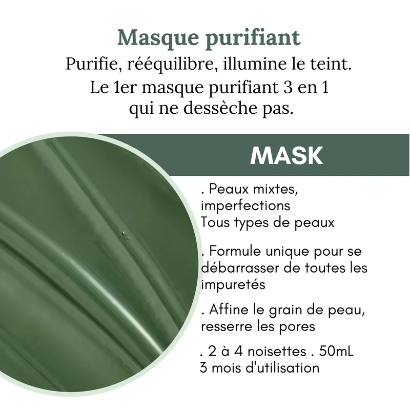 Masque visage détox et éclat MASK