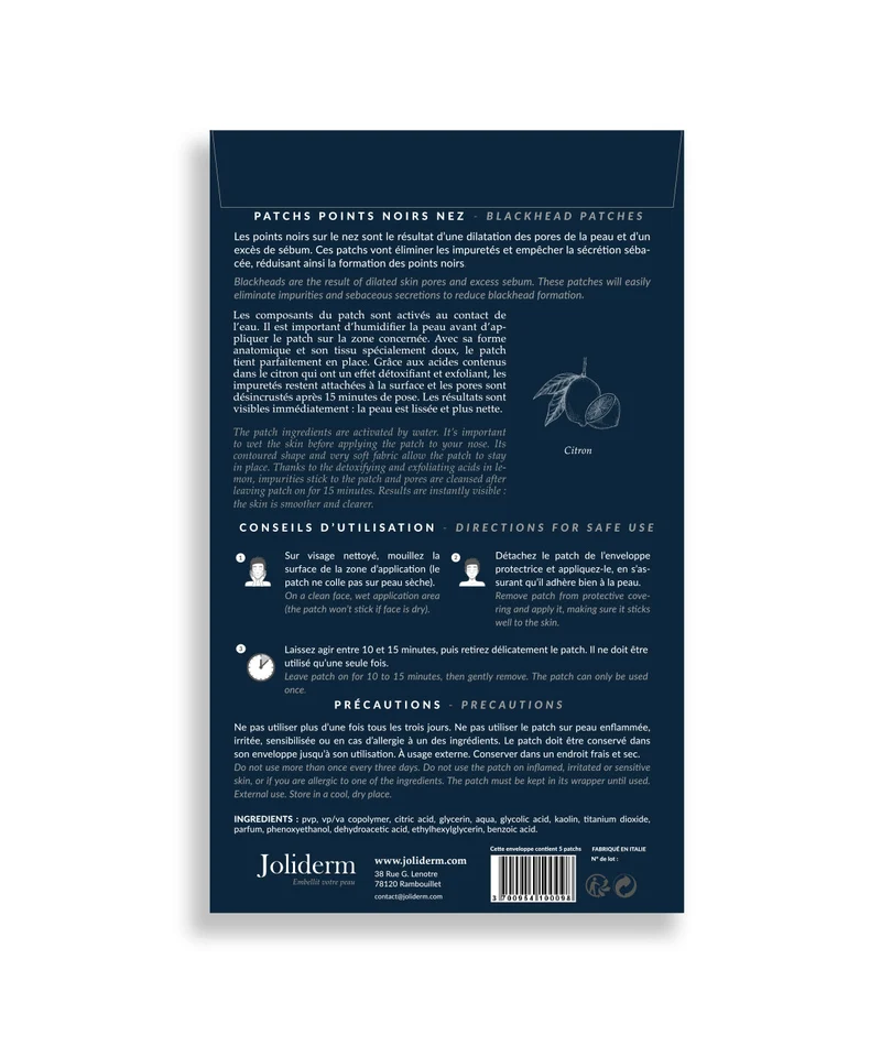 Patchs points noirs pour homme - 5 patchs