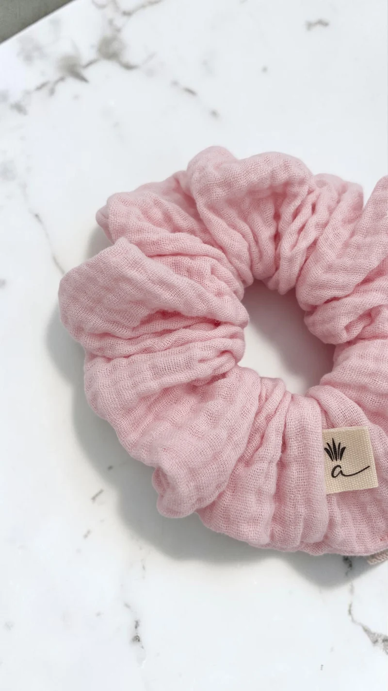 Chouchou Mousseline - Rose bébé