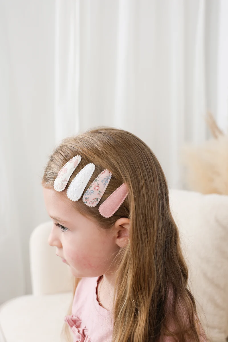 Barrettes en tissu - Brise printanière