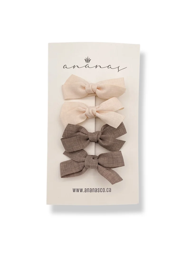 Boucles sur pince - Beige/Brun