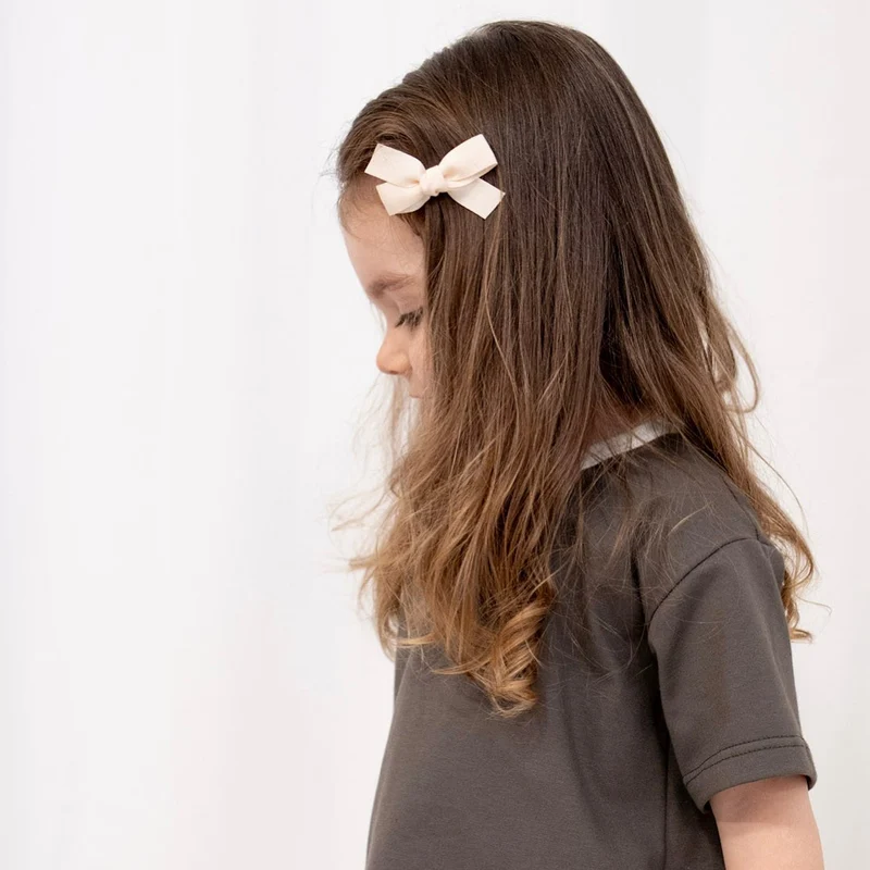 Boucles sur pince - Blanc/Rose