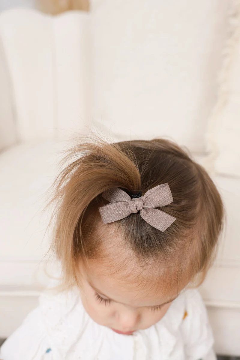 Boucles sur pince - Blanc/Rose