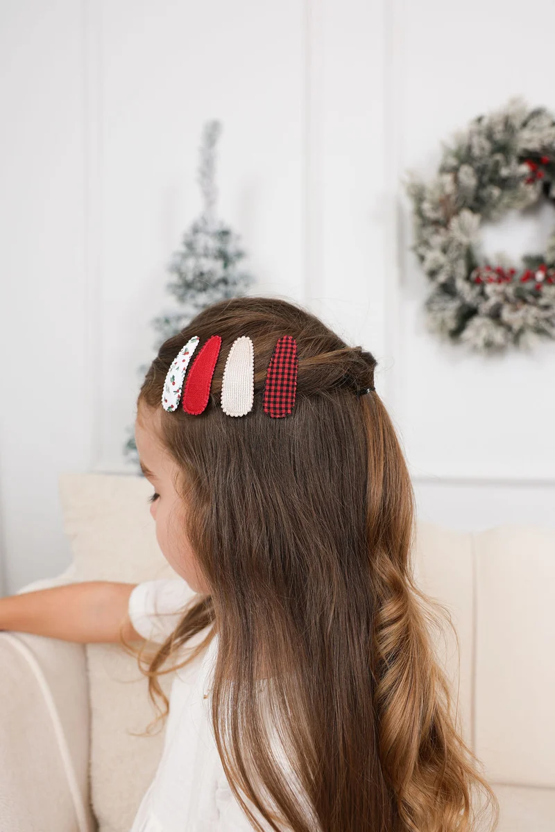 Barrettes en tissu - Fêtes