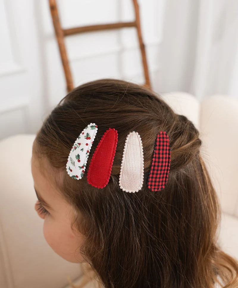 Barrettes en tissu - Fêtes