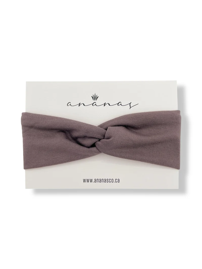 Bandeau croisé en bambou - Taupe