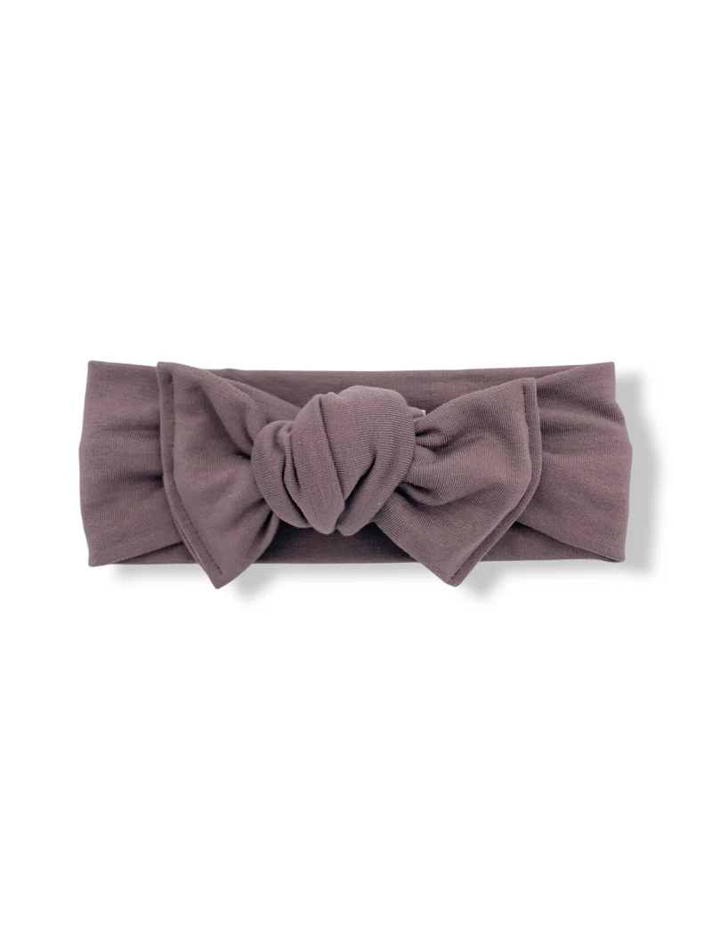 Bandeau boucle en bambou à nouer - Taupe