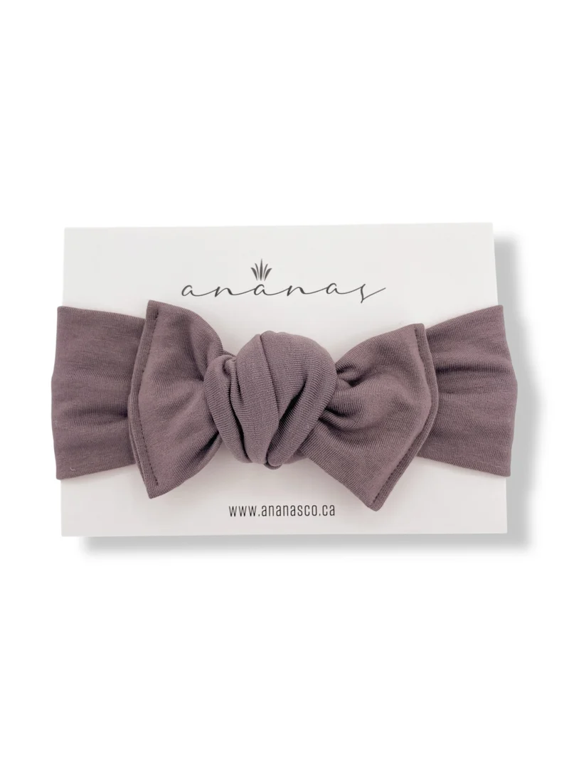 Bandeau boucle en bambou à nouer - Taupe