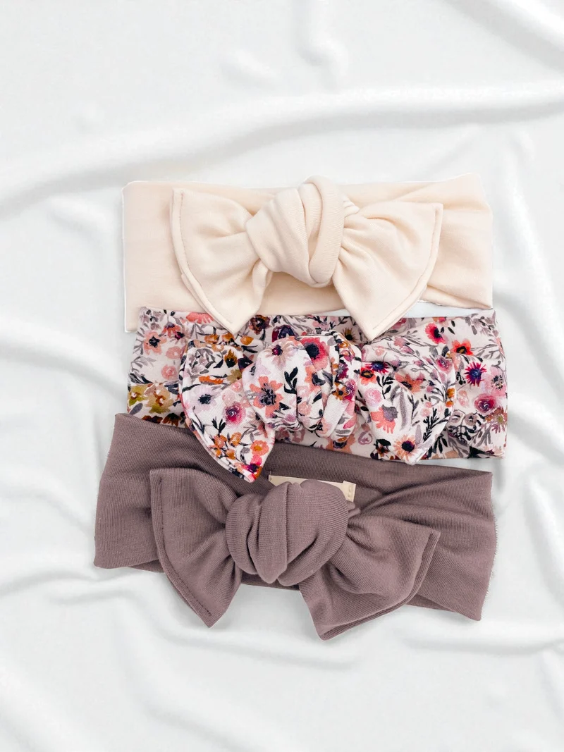 Bandeau boucle en bambou à nouer - Rosalie