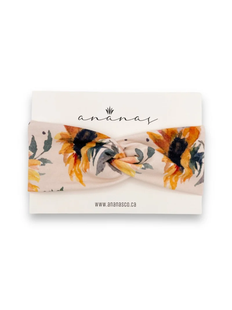 Bandeau croisé en bambou - Tournesol