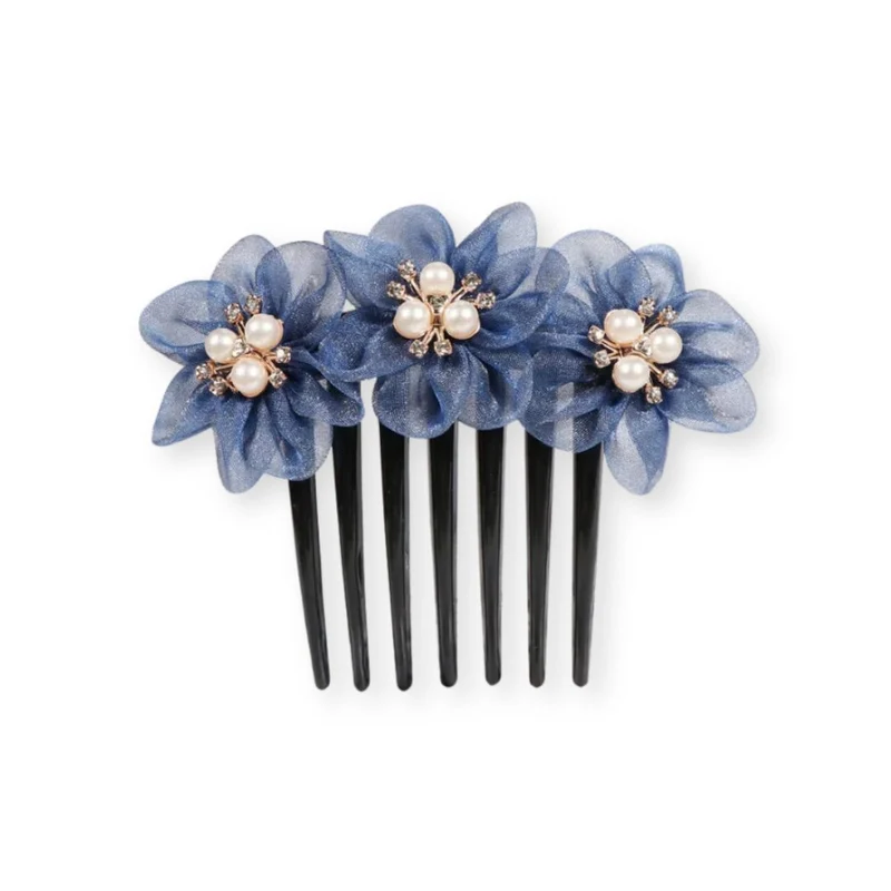 Peigne à cheveux - Fleurs Tissées