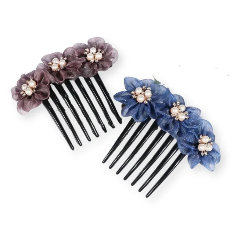 Peigne à cheveux - Fleurs Tissées