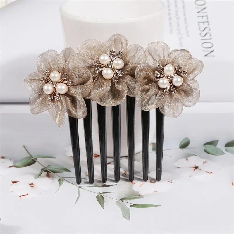 Peigne à cheveux - Fleurs Tissées