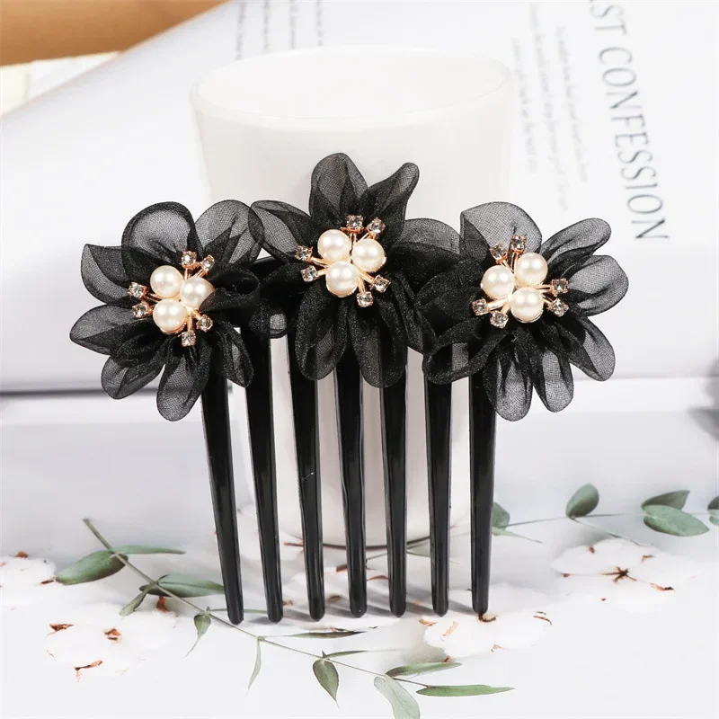 Peigne à cheveux - Fleurs Tissées