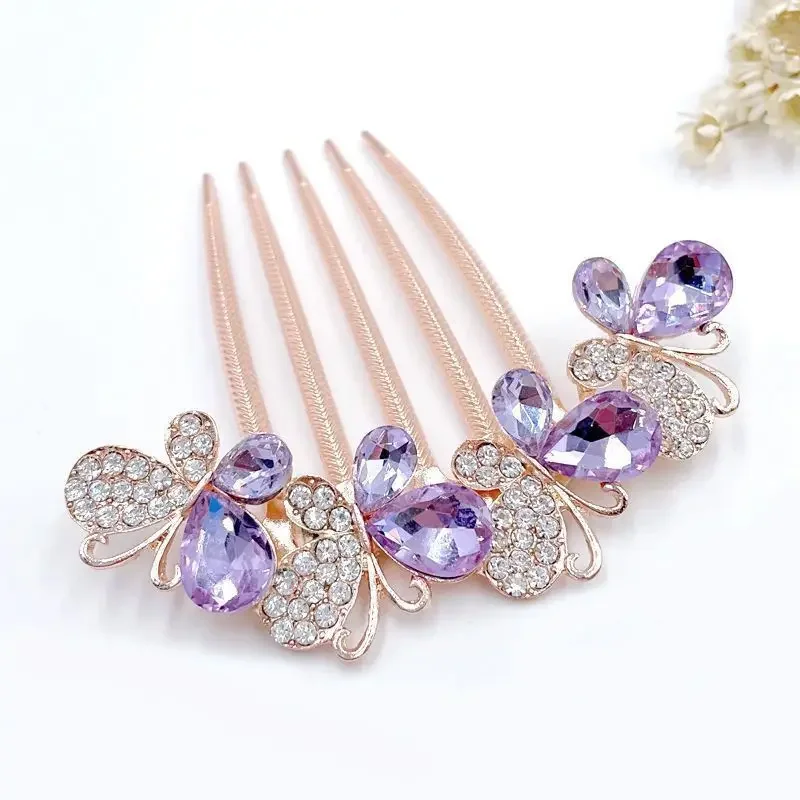 Peigne à cheveux - Papillon de Zircon