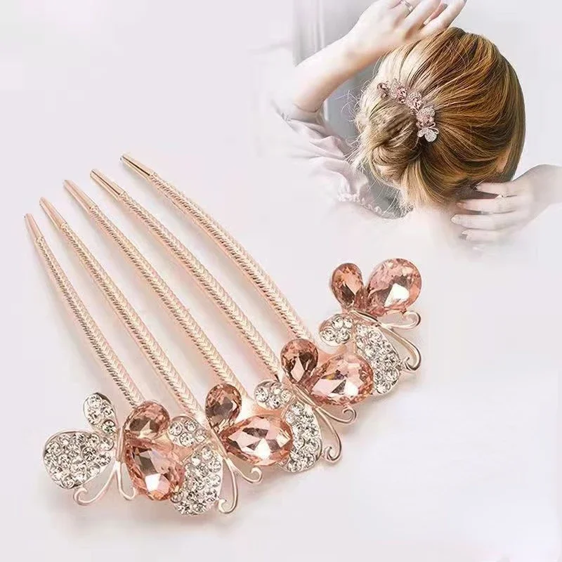 Peigne à cheveux - Papillon de Zircon
