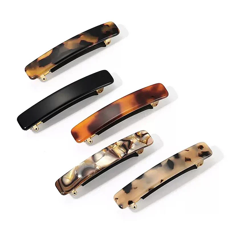 Barrette cheveux – Léopard d’Acétate