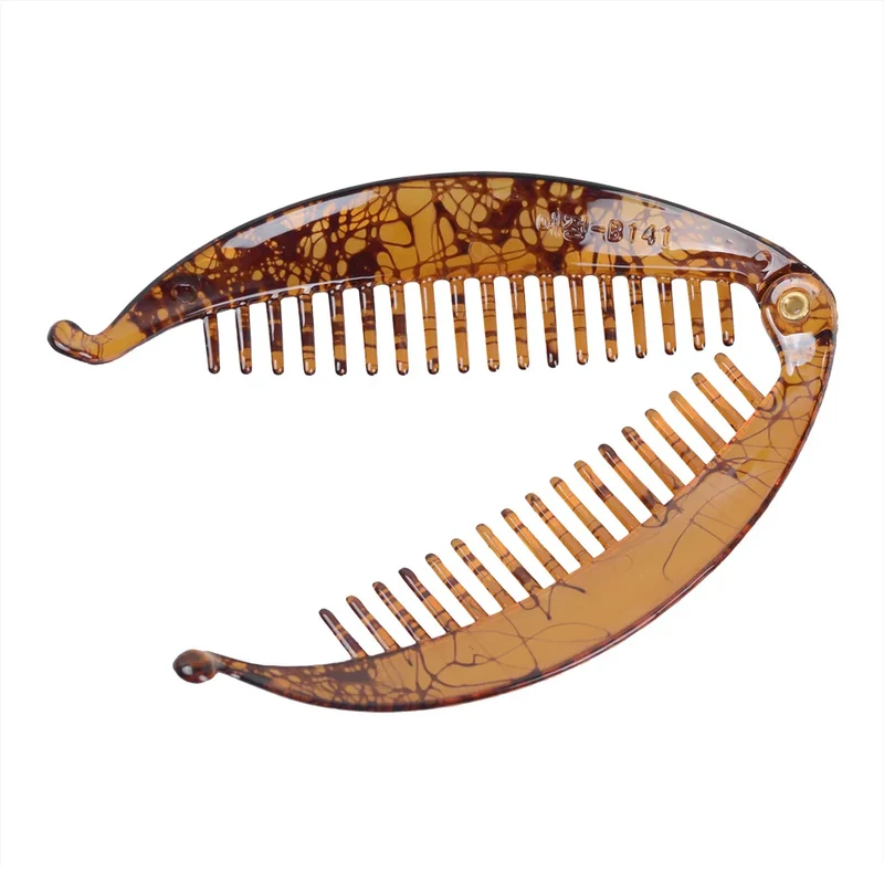 Grande pince à cheveux banane - Duchesse Marbrée