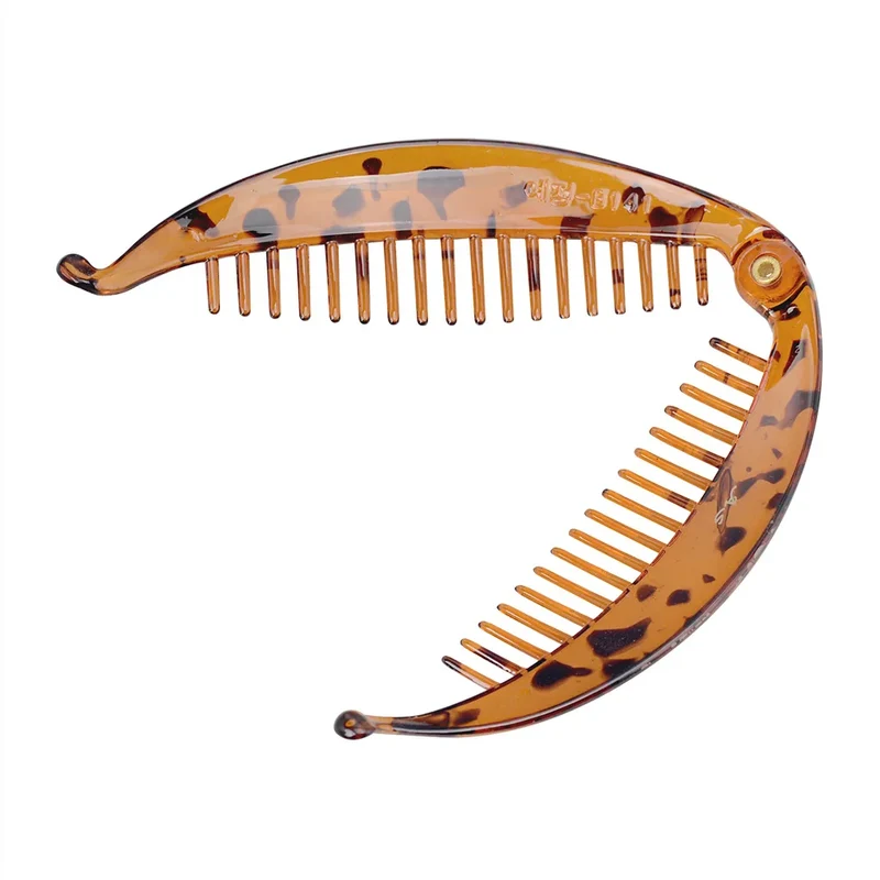 Grande pince à cheveux banane - Duchesse Tachetée