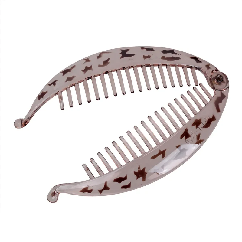 Grande pince à cheveux banane - Duchesse Zébrée