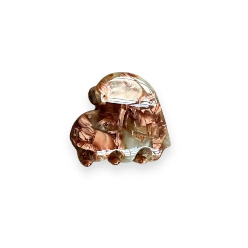 Mini pince à cheveux crabe – Coeur d’acétate