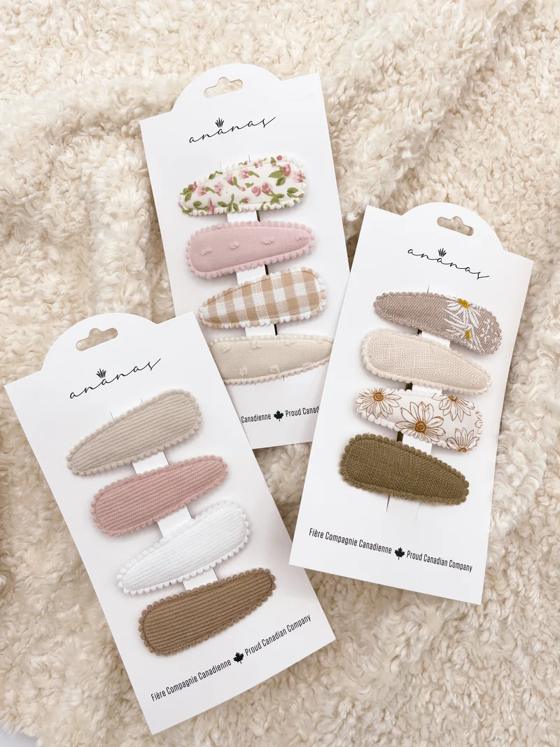 Barrettes en tissu - Classique