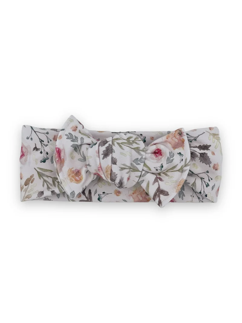 Bandeau boucle en bambou à nouer - Petit rosier