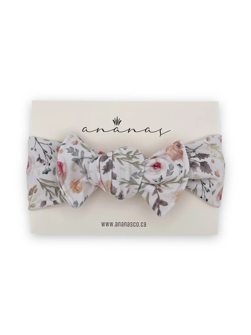 Bandeau boucle en bambou à nouer - Petit rosier