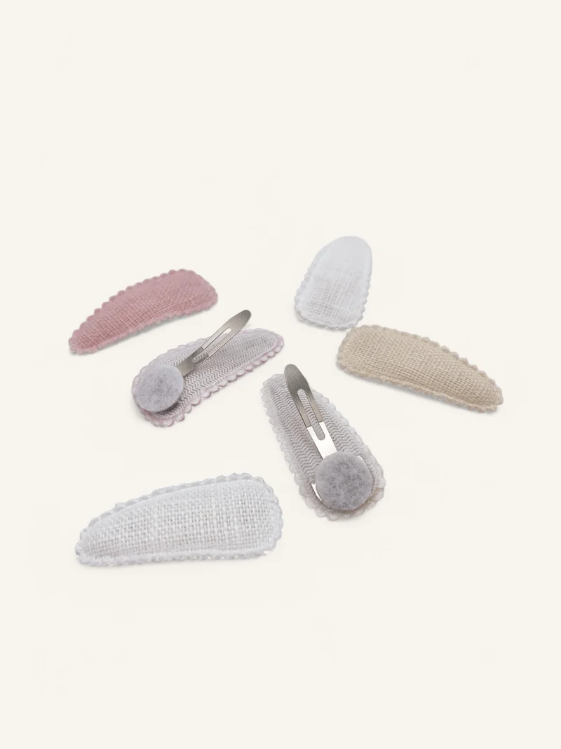 Mini Barrettes - Blanc/Rose/Ivoire